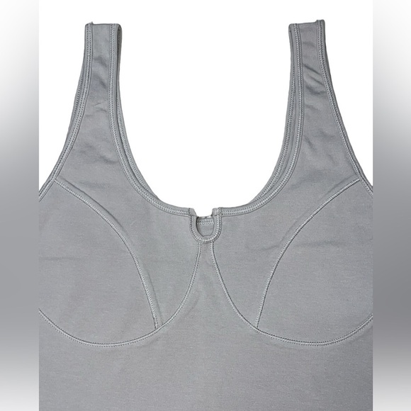 {NWOT Abercrombie & Fitch Seamless Corset Tank in Brown Taupe Size Large} - Picture 2 of 7